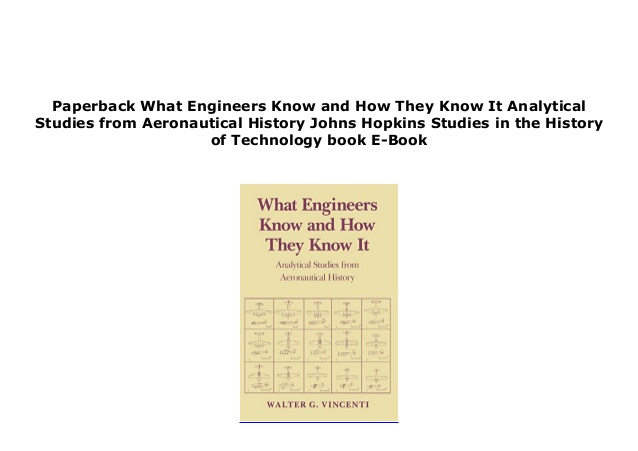 What engineers know and how they know it pdf books